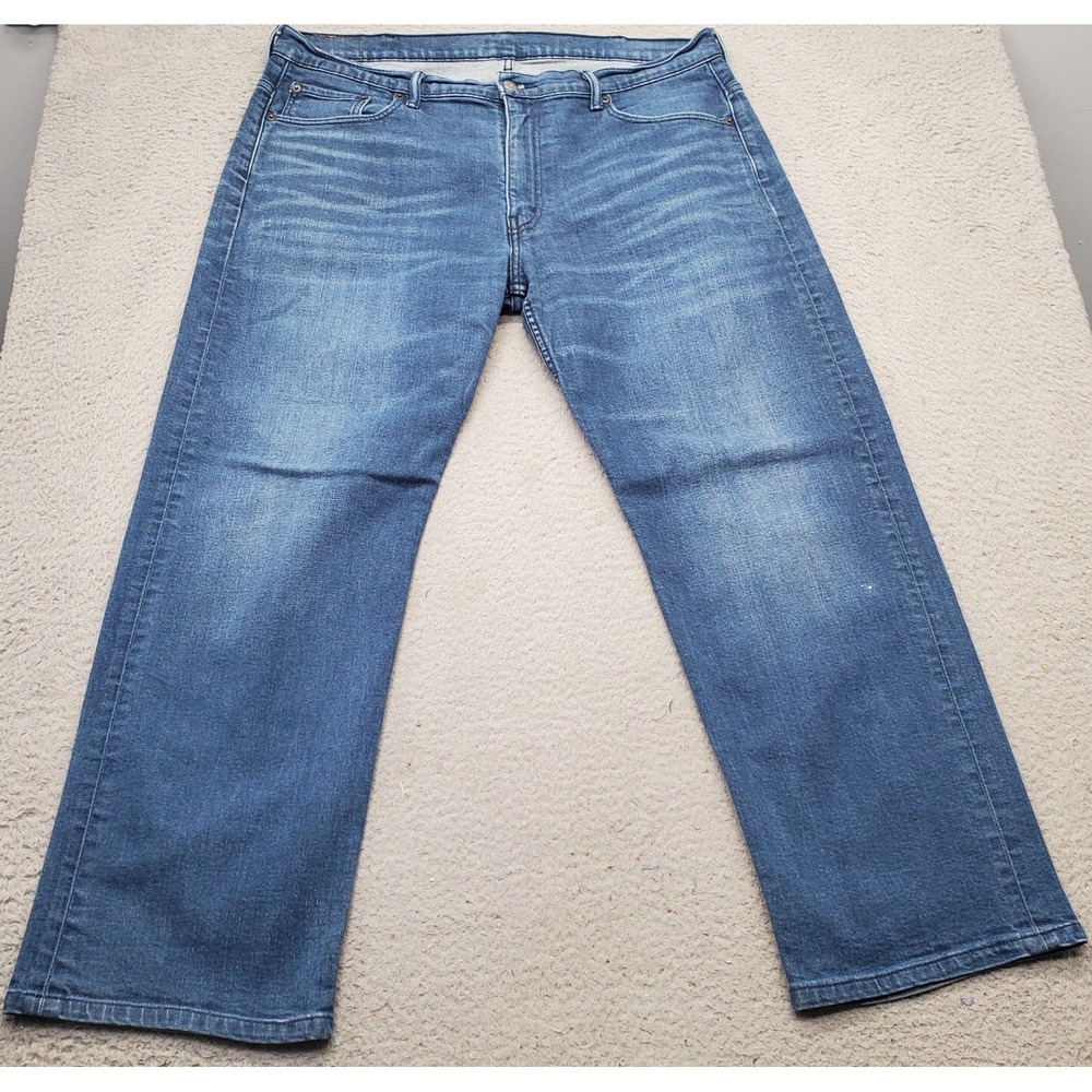 Levi's‎ Jeans Mens Size 38/32 Navy Whiskered Faded Denim Relaxed Red Tab
